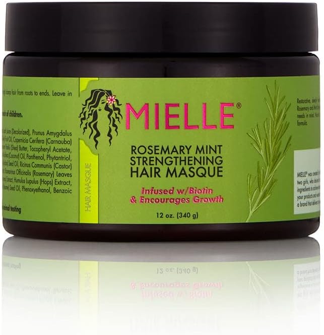 Mielle Organics Mielle/Romarin Menthe Fortifiant/Shampooing/Masque capillaire/Huile de renforcement du cuir chevelu et des cheveux (sérum)/Offre/Coffret cadeau