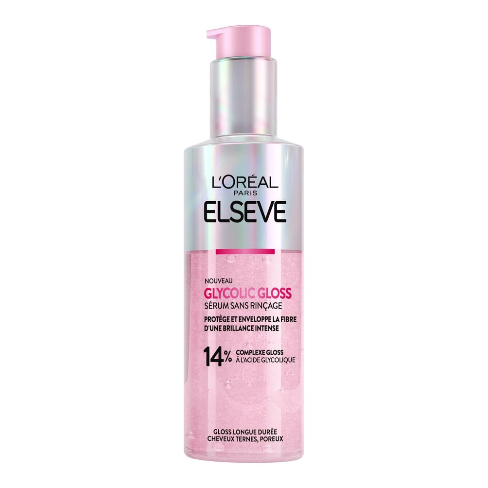 L'Oréal Paris - Routine Capillaire Complète pour Cheveux Ternes - Shampooing + Démêlant + Soin Lamination - Acide Glycolique - Sans Sulfates - Elseve Glycolic Gloss - 3 Produits